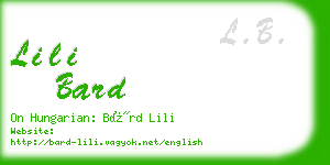 lili bard business card